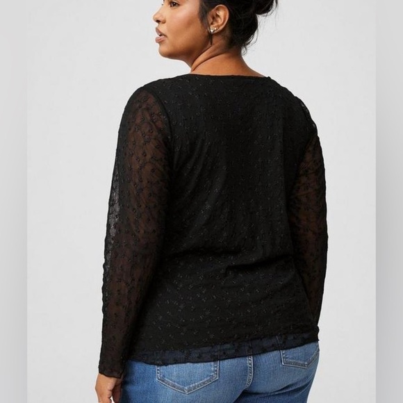 Torrid Black Sheer Lace Blouse - Picture 5 of 5